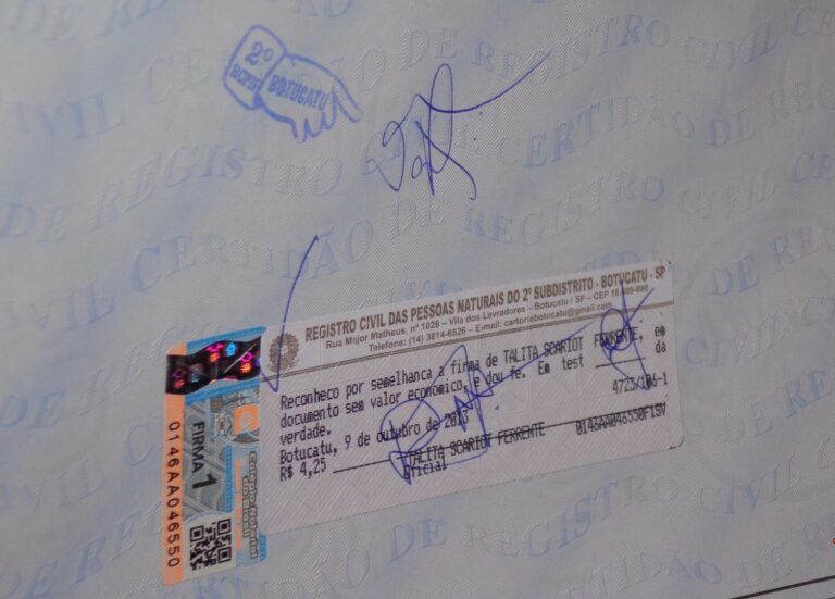 reconhecimento de firma
